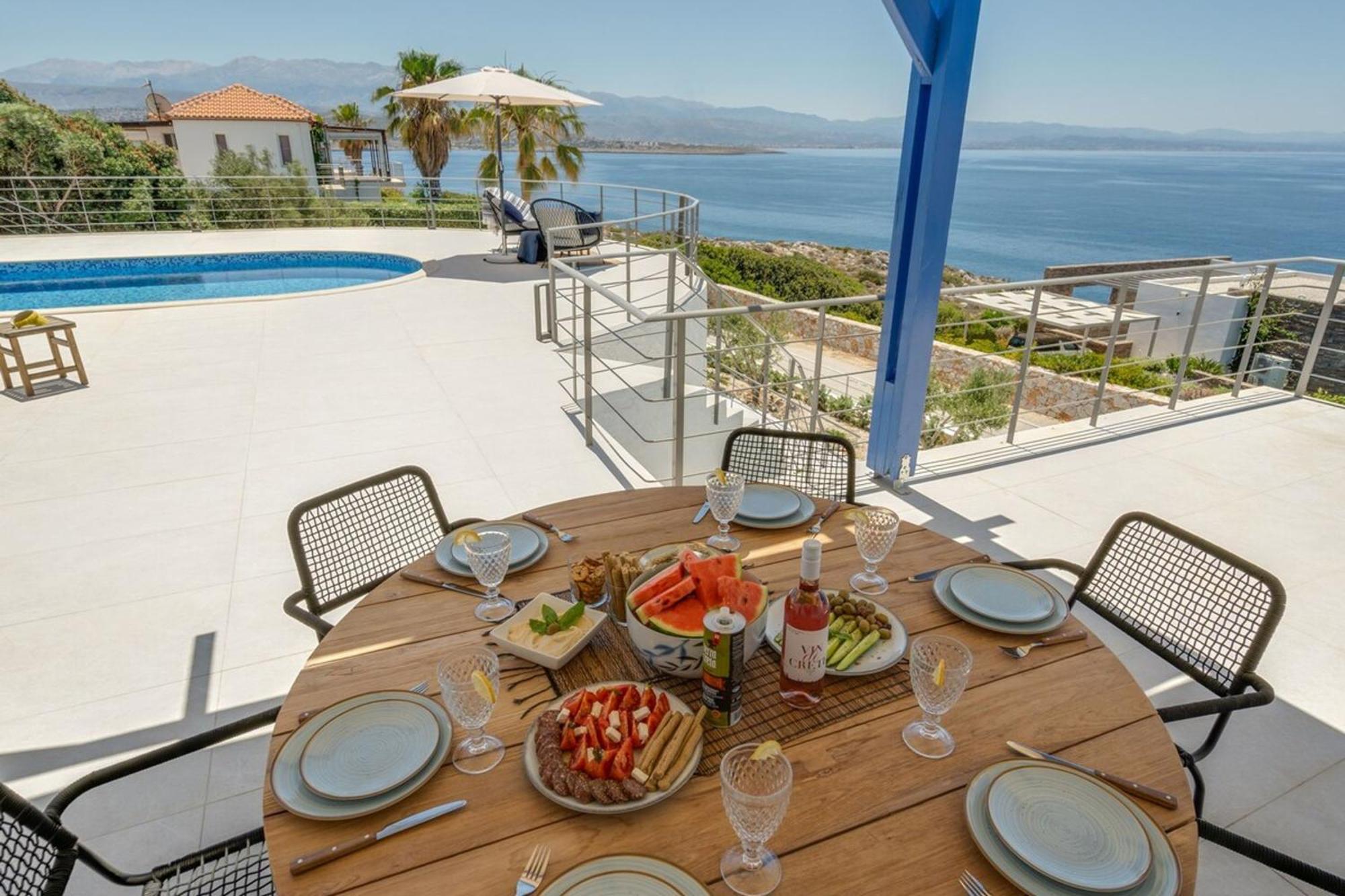 Villa Hemera Ocean View Private Heated Pool Chorafakia ภายนอก รูปภาพ