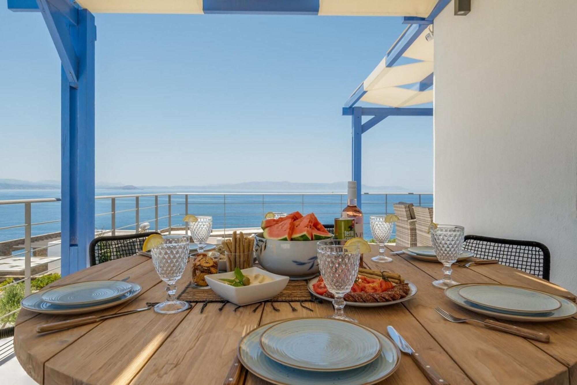 Villa Hemera Ocean View Private Heated Pool Chorafakia ภายนอก รูปภาพ