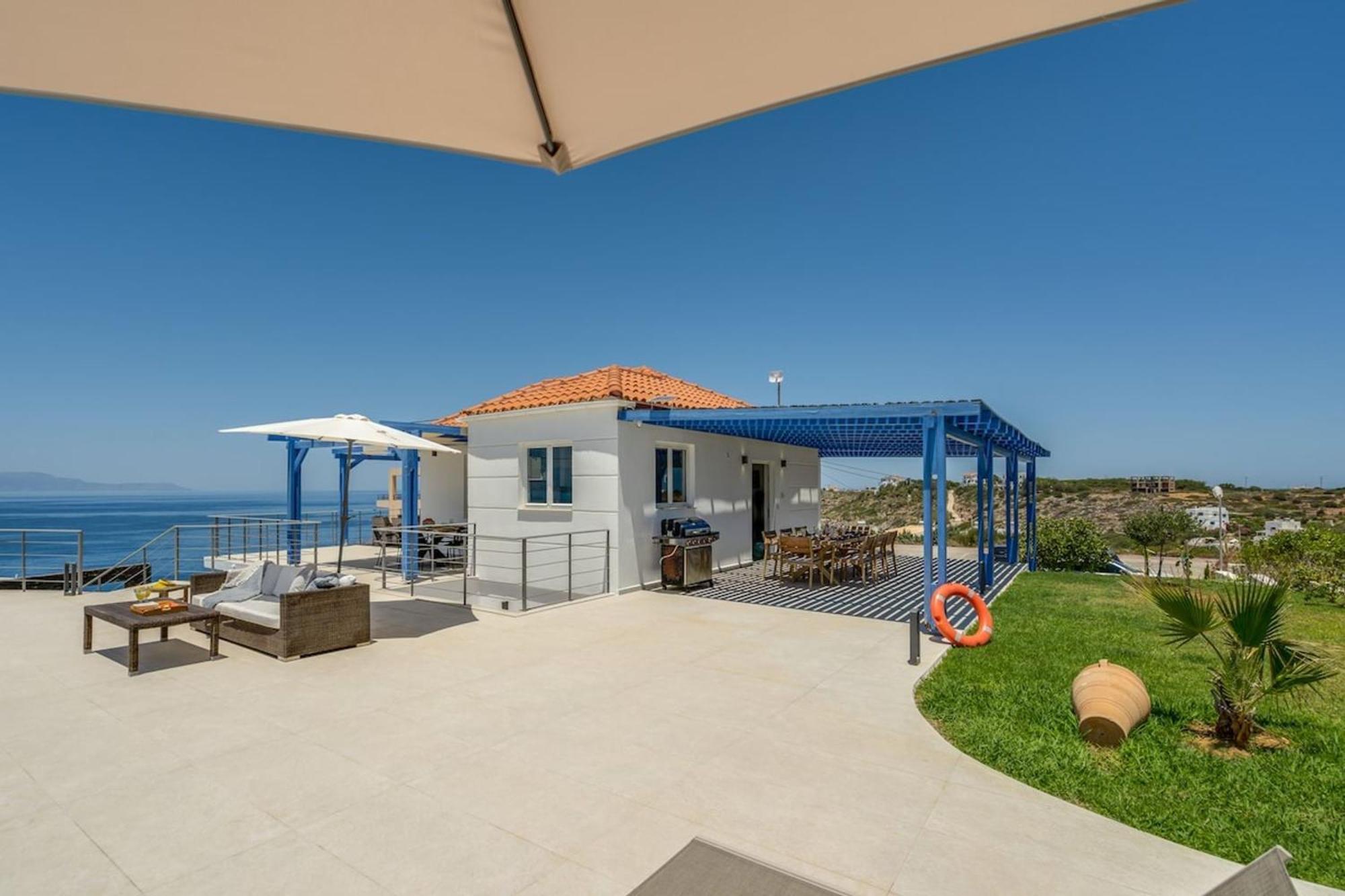 Villa Hemera Ocean View Private Heated Pool Chorafakia ภายนอก รูปภาพ
