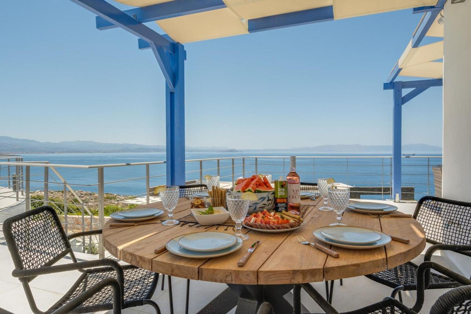 Villa Hemera Ocean View Private Heated Pool Chorafakia ภายนอก รูปภาพ
