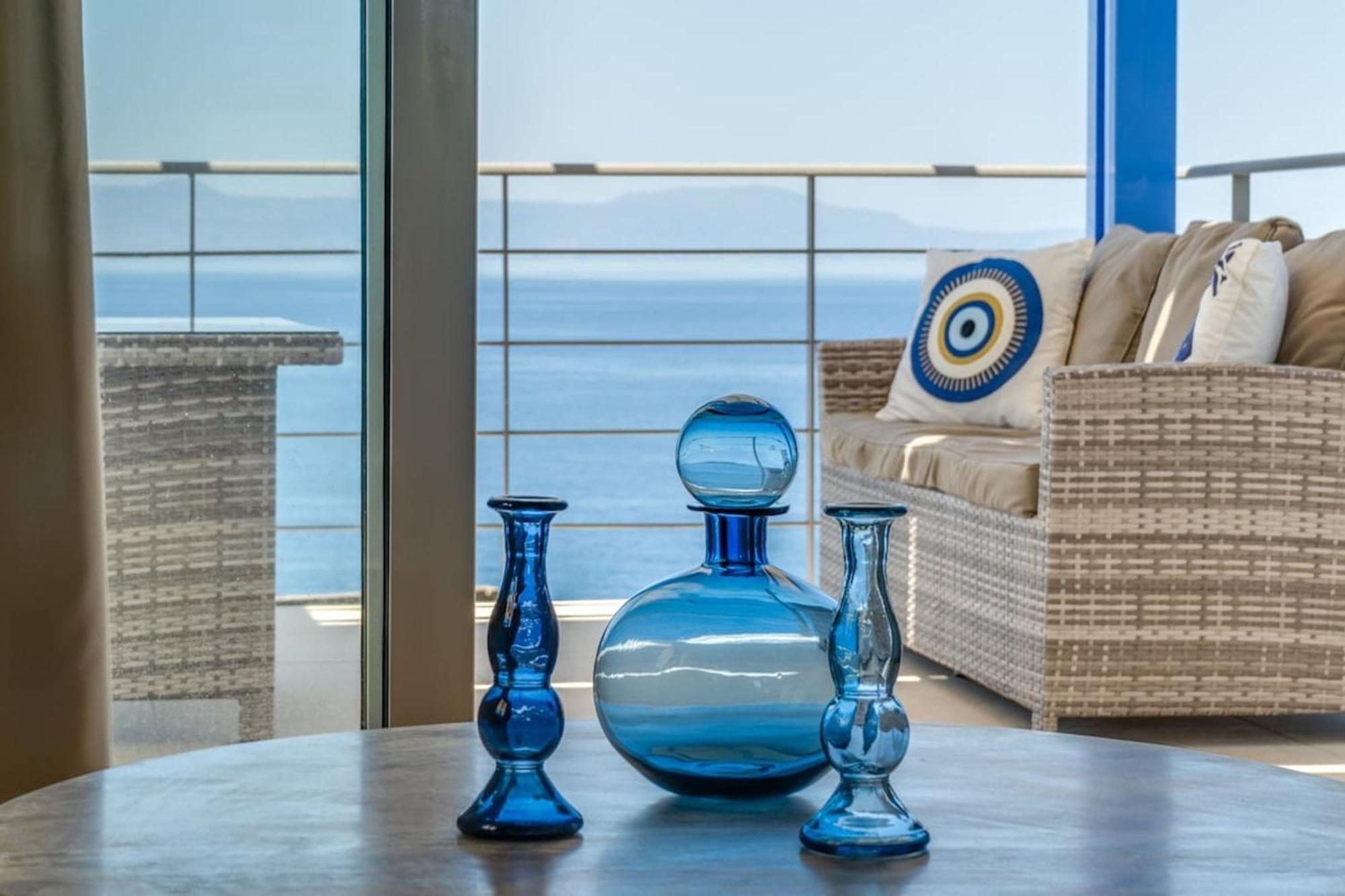 Villa Hemera Ocean View Private Heated Pool Chorafakia ภายนอก รูปภาพ