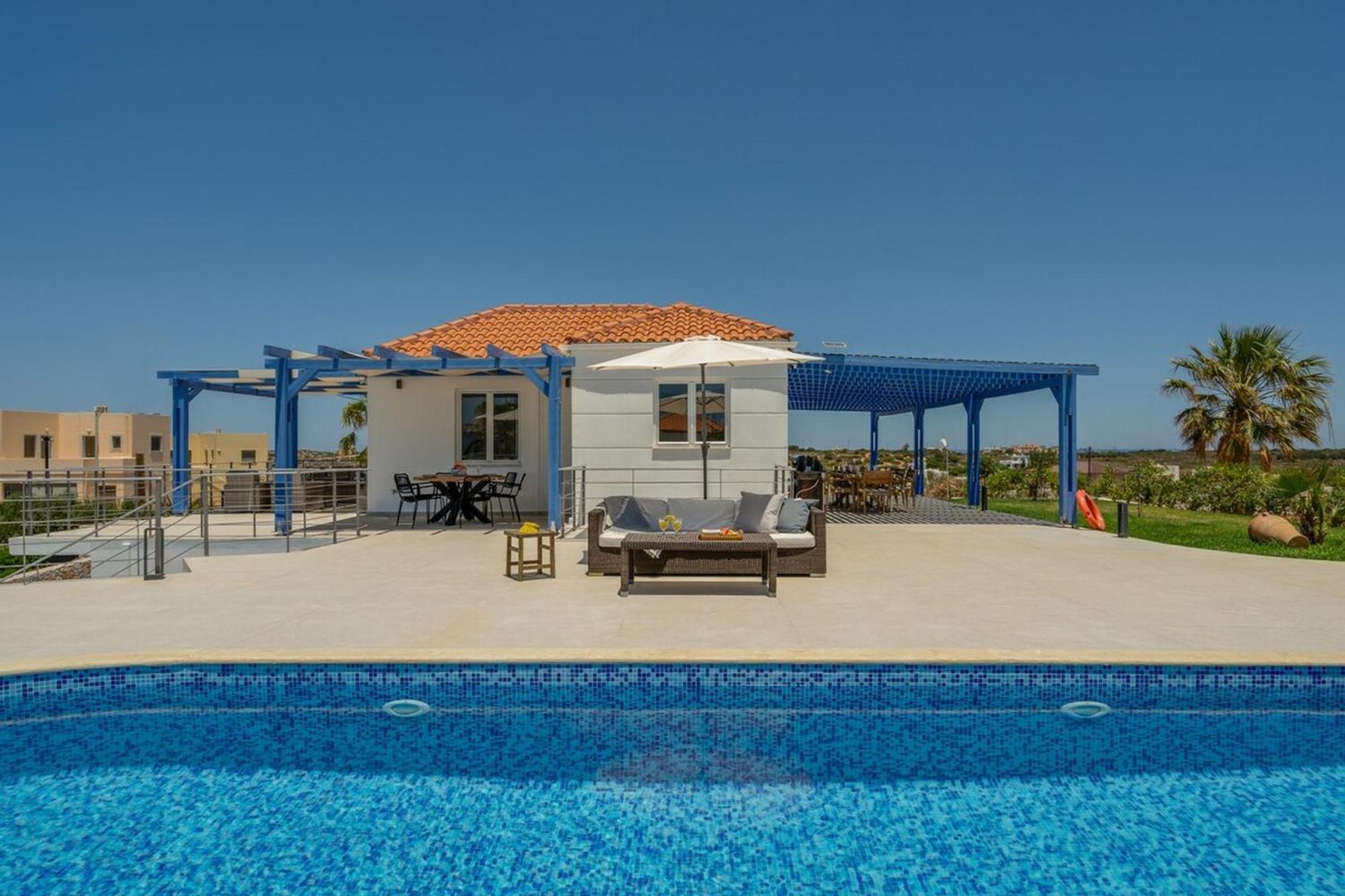 Villa Hemera Ocean View Private Heated Pool Chorafakia ภายนอก รูปภาพ