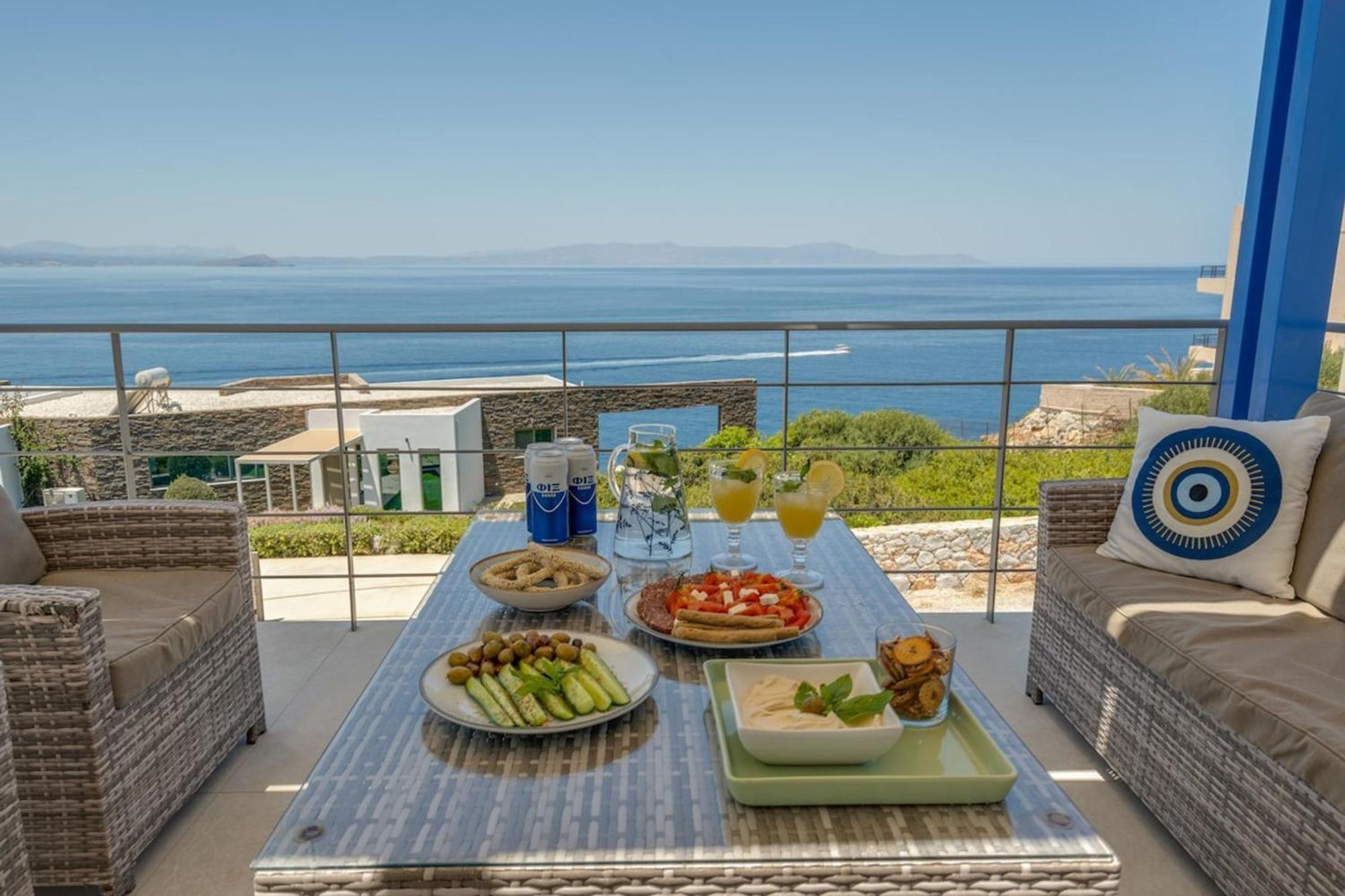 Villa Hemera Ocean View Private Heated Pool Chorafakia ภายนอก รูปภาพ