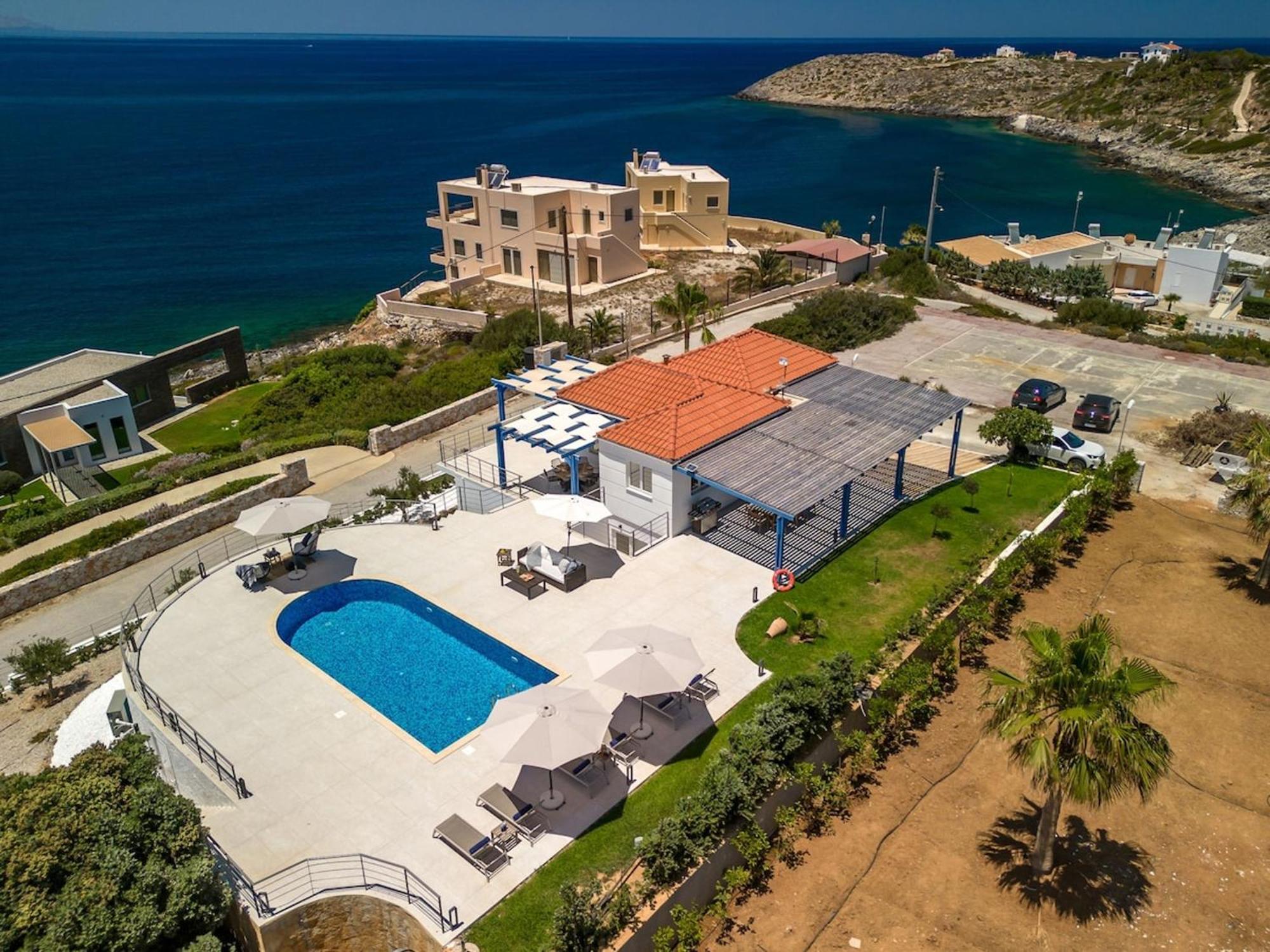 Villa Hemera Ocean View Private Heated Pool Chorafakia ภายนอก รูปภาพ