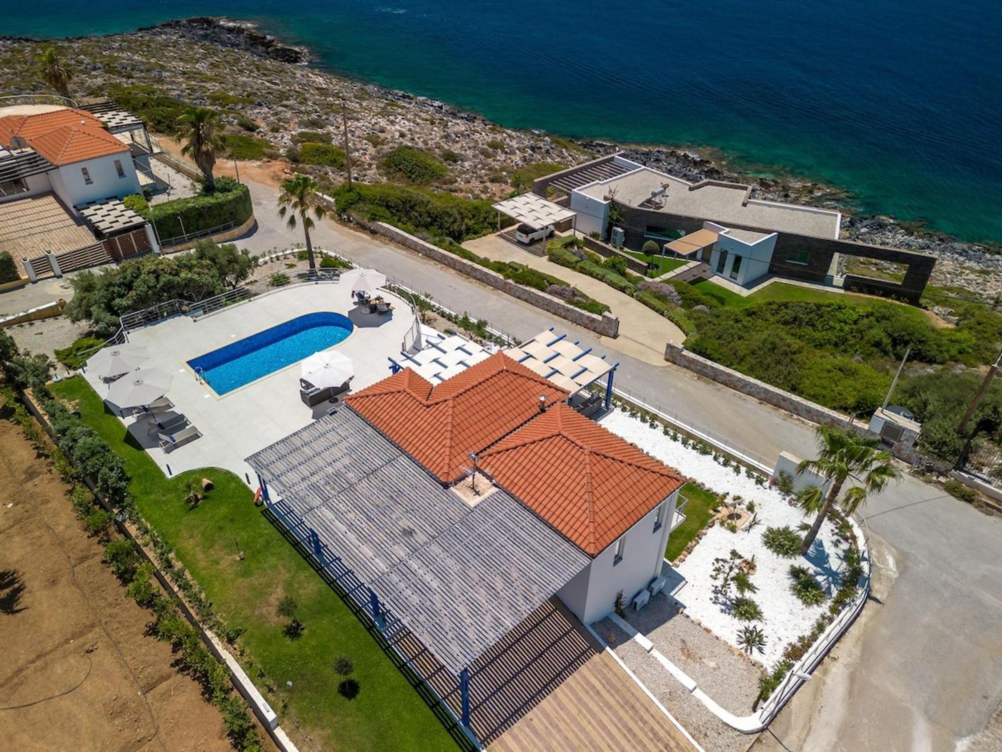 Villa Hemera Ocean View Private Heated Pool Chorafakia ภายนอก รูปภาพ