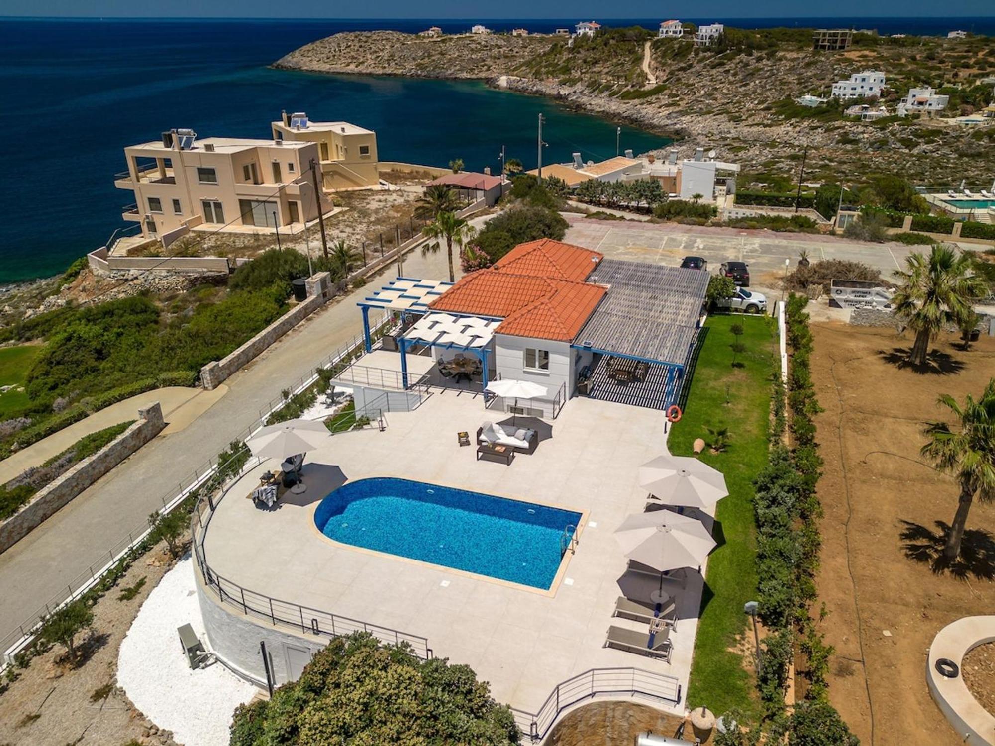 Villa Hemera Ocean View Private Heated Pool Chorafakia ภายนอก รูปภาพ